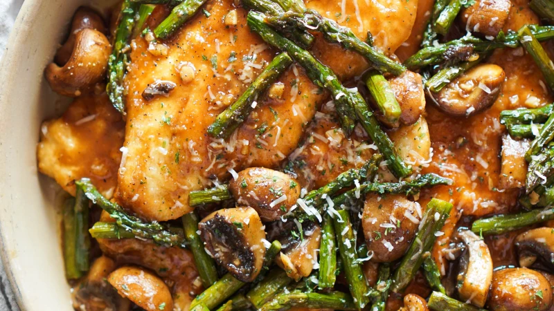Chicken Asparagus Mushroom Recipe