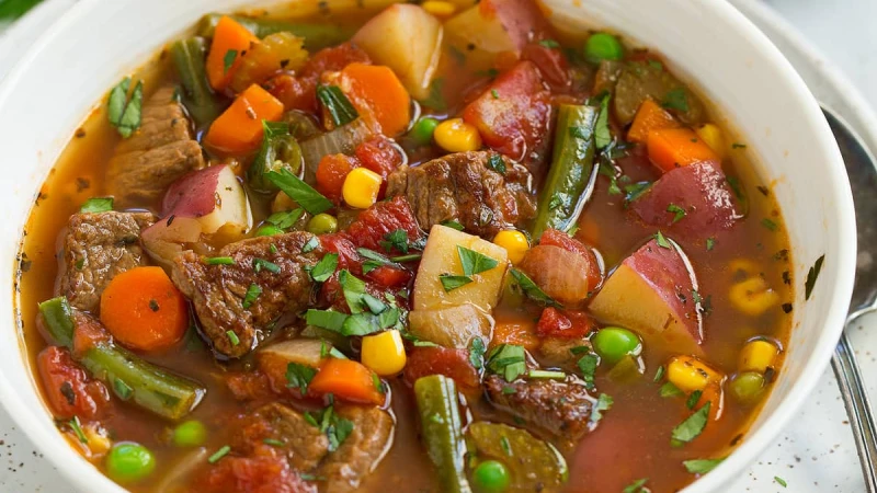 Cooking Classy Vegetable Beef Soup