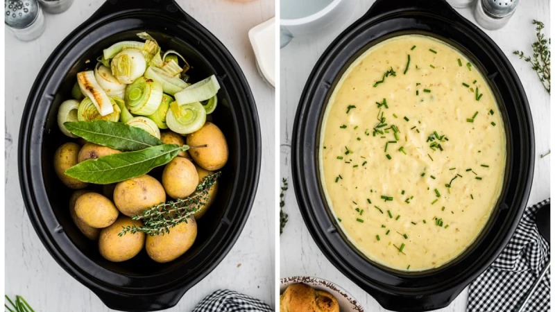 Crockpot Potato Leek Soup Recipe