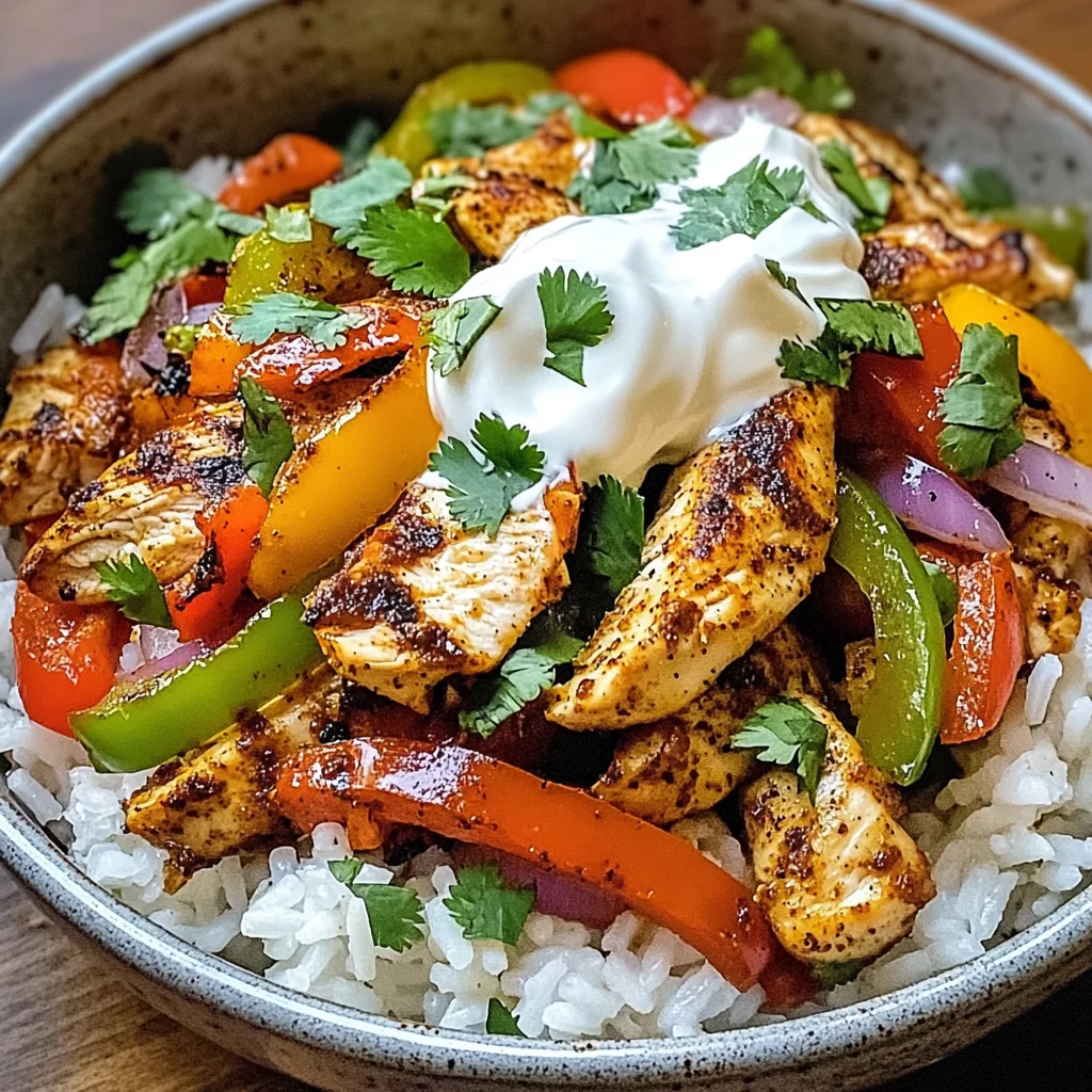 Chicken Fajita Rice Bowls
