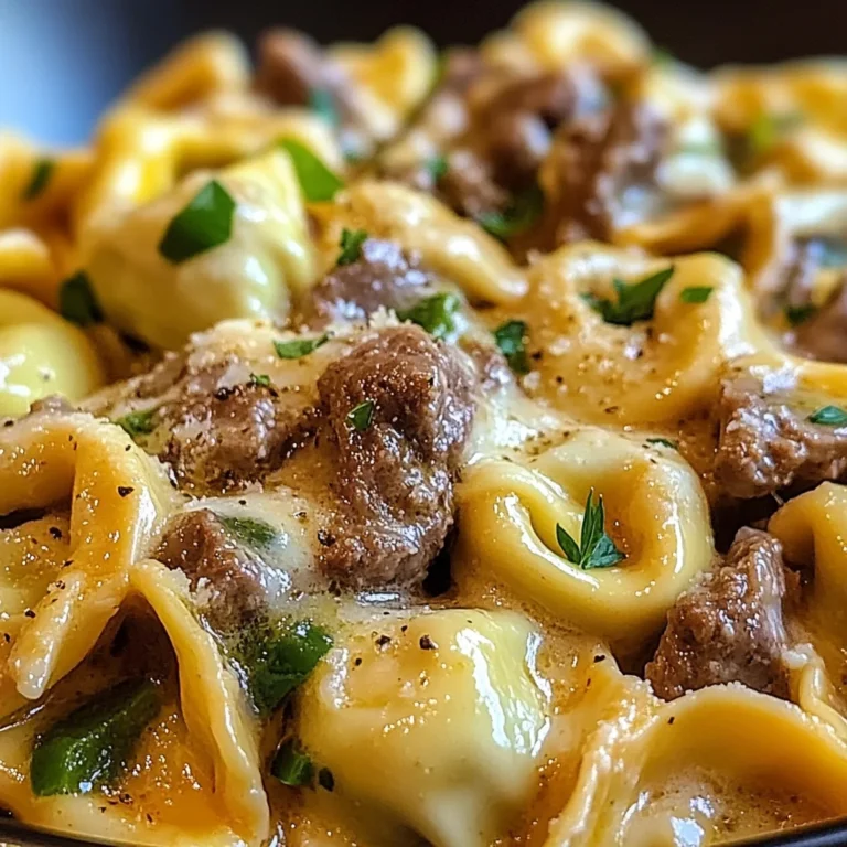 Creamy Beef and Vegetable Tortellini