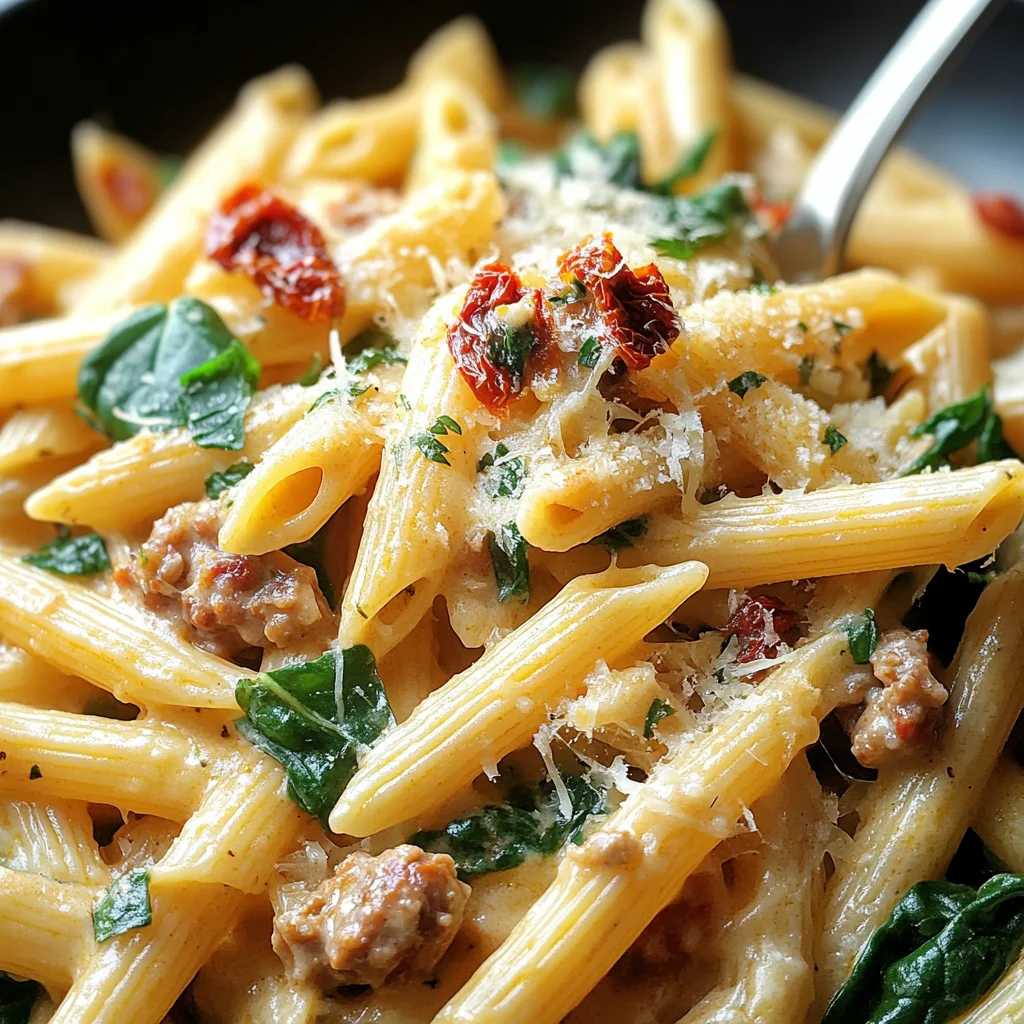 Creamy Tuscan Sausage Pasta