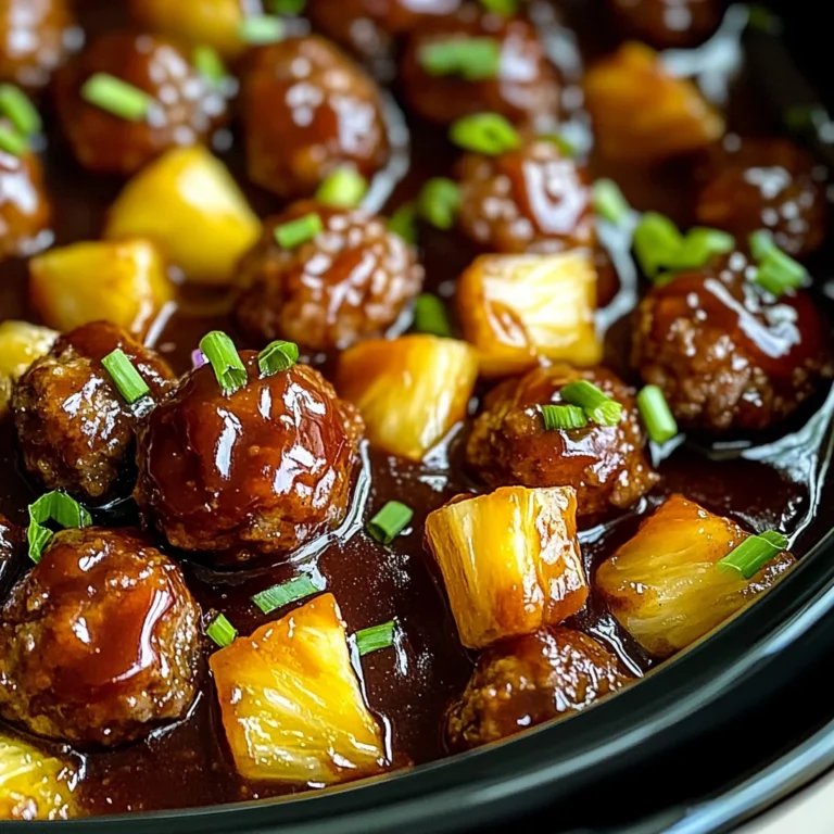 Crockpot Hawaiian Meatballs