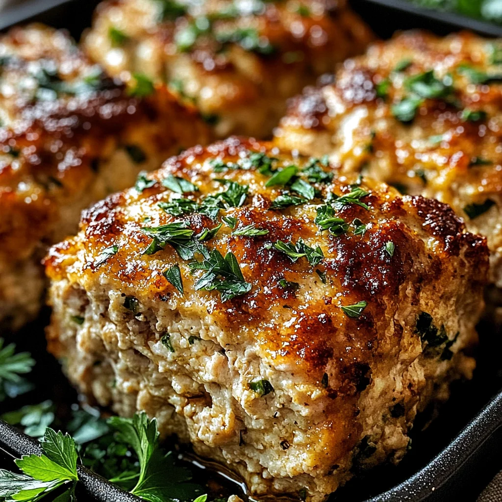 Garlic Parmesan Chicken Meatloaves
