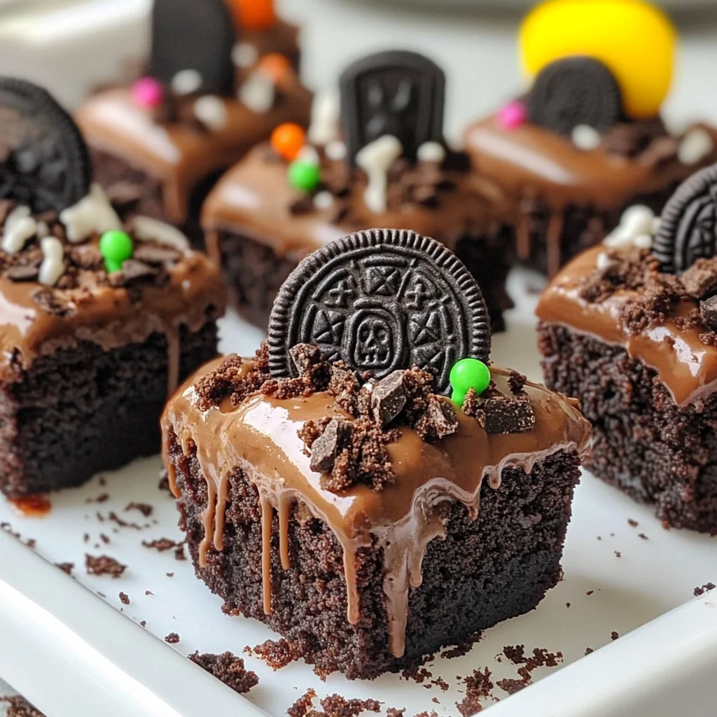 Graveyard Brownie Bites