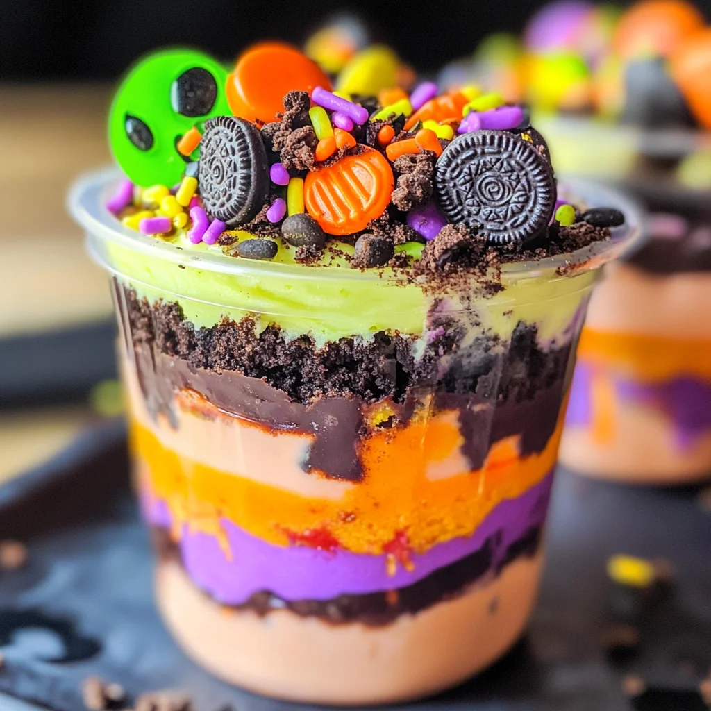 Halloween Pudding Cups