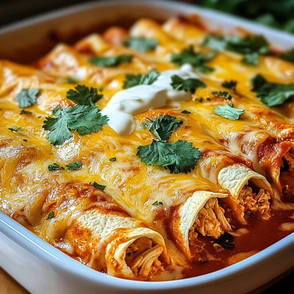 High Protein Creamy Chilli Chicken Enchiladas