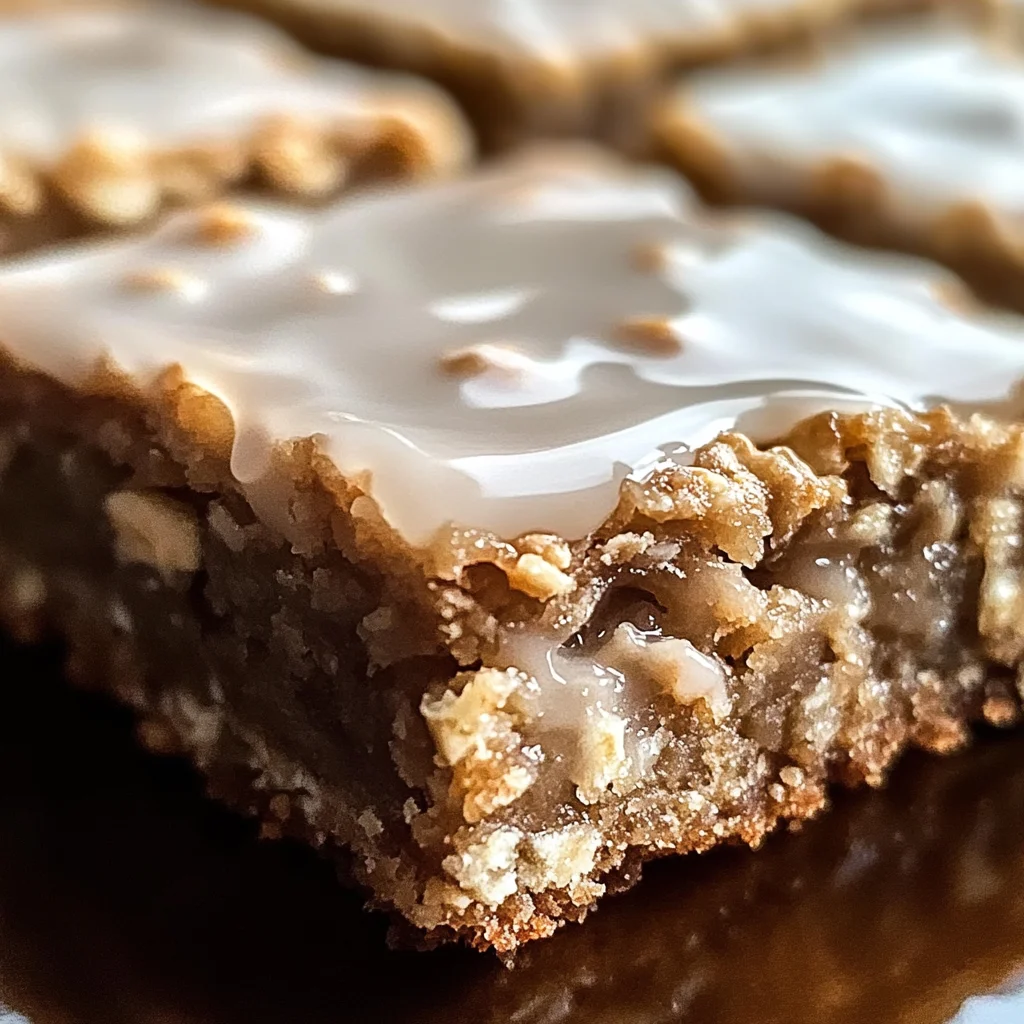 Iced Oatmeal Cookie Bar Recipe