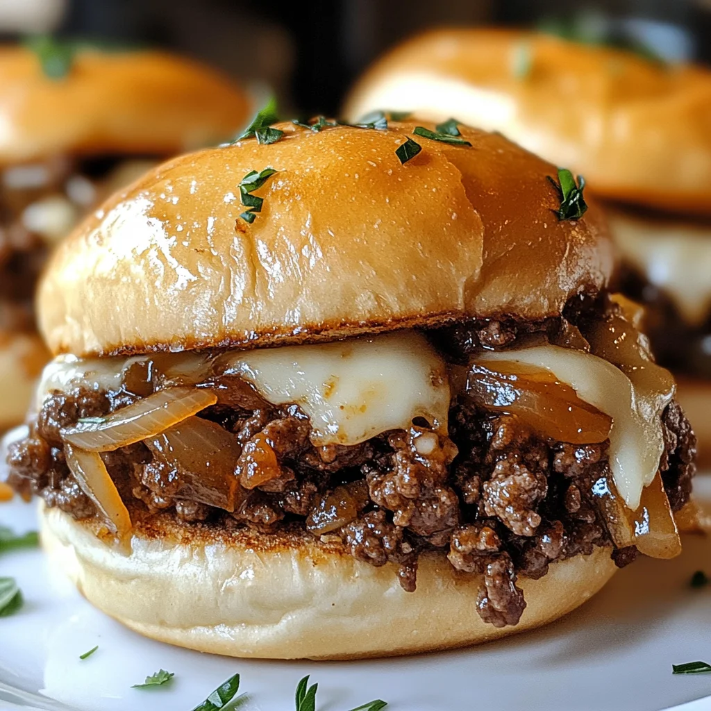 Irresistible French Onion Beef Sloppy Joes