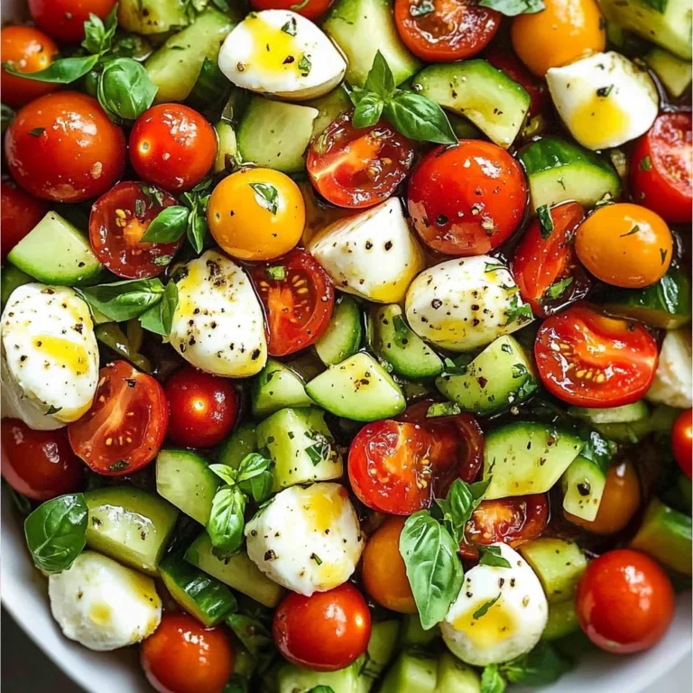 Tomato Cucumber Mozzarella Salad