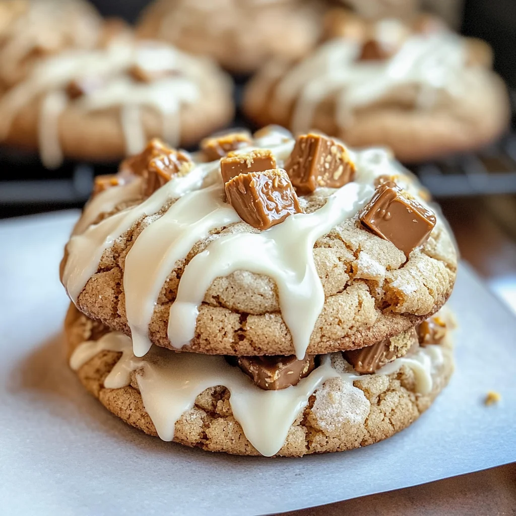 White Chocolate Reese’s Cheesecake Cookies