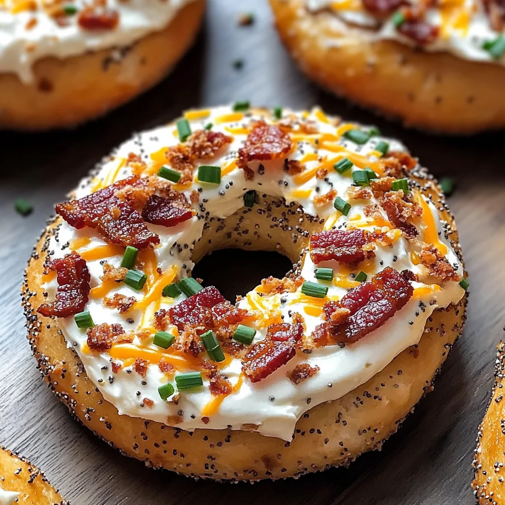 Zesty Turkey Bacon Cream Cheese Bagels