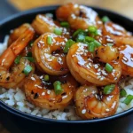 20 Minute Honey Garlic Shrimp & Rice Bowl
