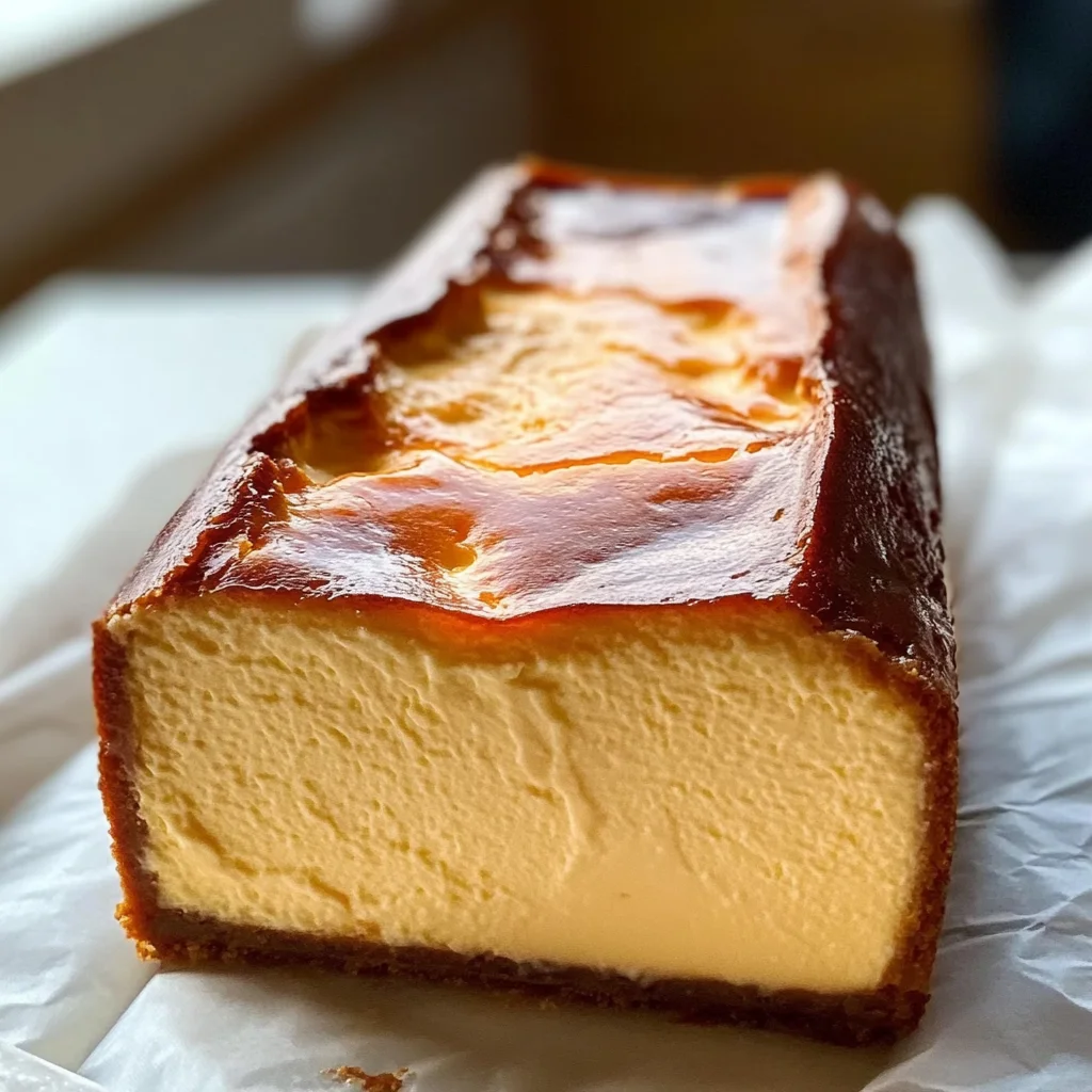 Burnt Basque Cheesecake in a Loaf Pan