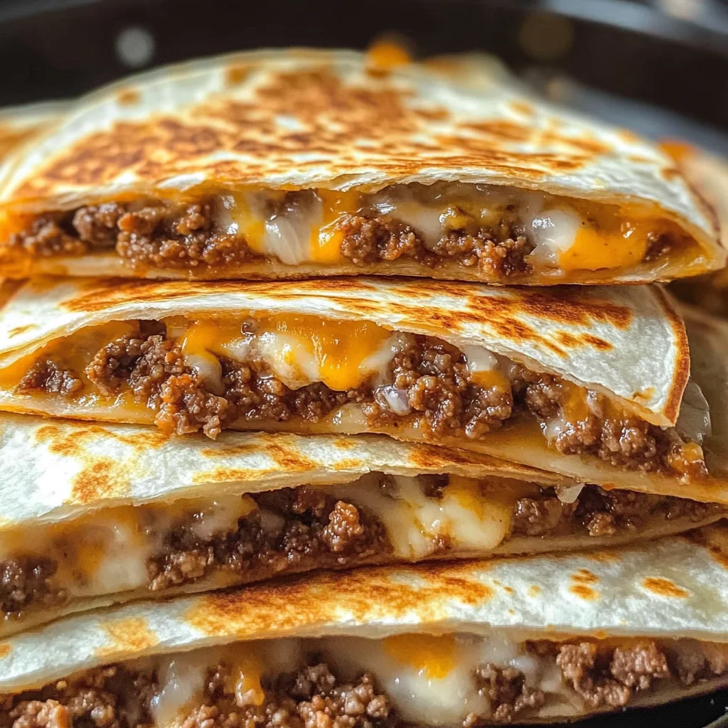 Cheesy Ground Beef Quesadillas Recipe is a must-try!