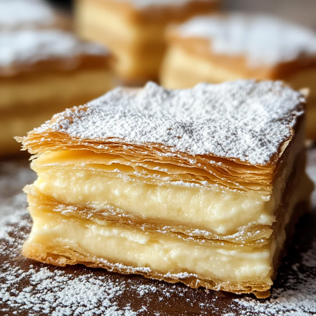 Creamy Vanilla Slice with Flaky Puff Pastry