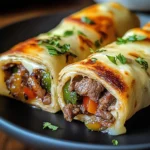 Delicious Keto Philly Cheesesteak Roll Ups
