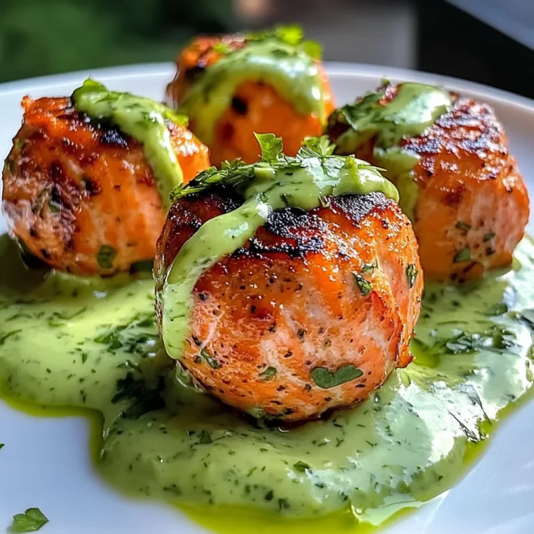 Salmon Balls with Creamy Avocado Sauce: Healthy Dinner Ideas