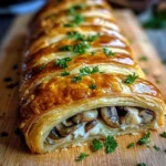 Savory Mushroom & Gruyère Puff Pastry Braid