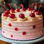 Vintage Maraschino Cherry Cake