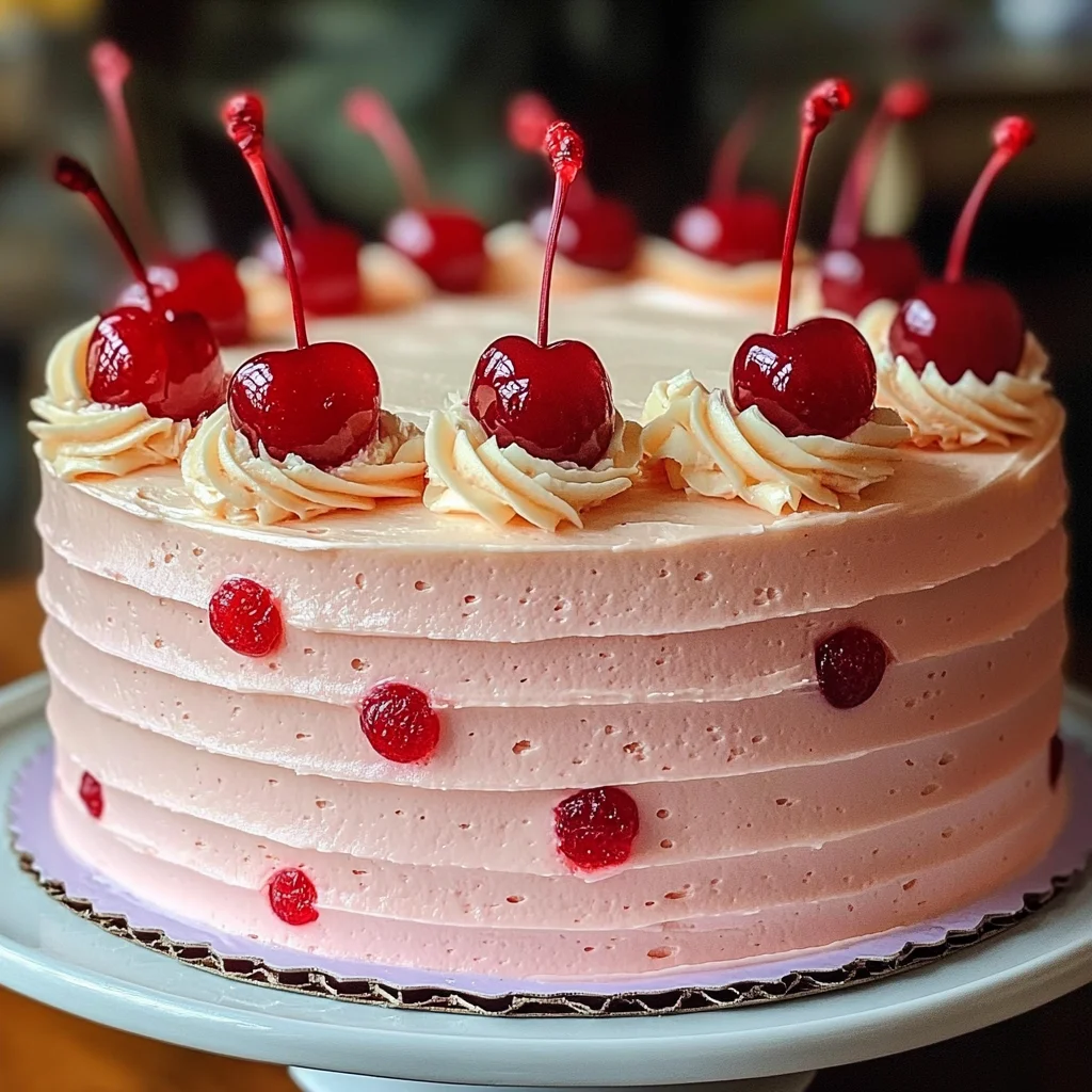 Vintage Maraschino Cherry Cake