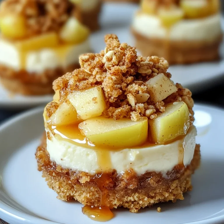 Apple Crisp Mini Cheesecakes