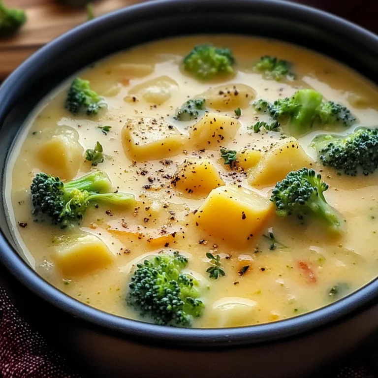 Cheddar Broccoli Potato Soup