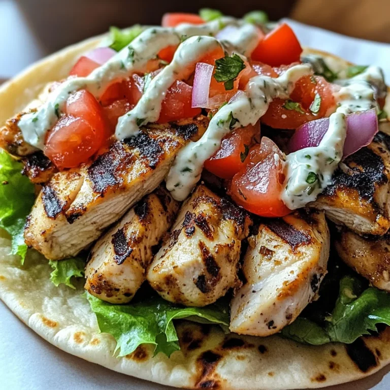 Chicken Pita Gyros with Tzatziki