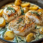 Cod & Potatoes in Rosemary Cream Sauce