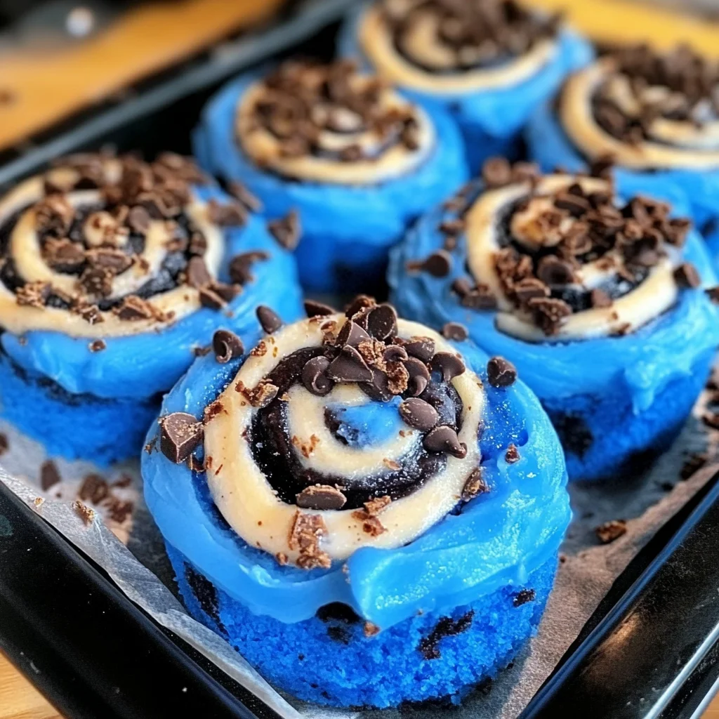 Cookie Monster Cinnamon Rolls Recipe