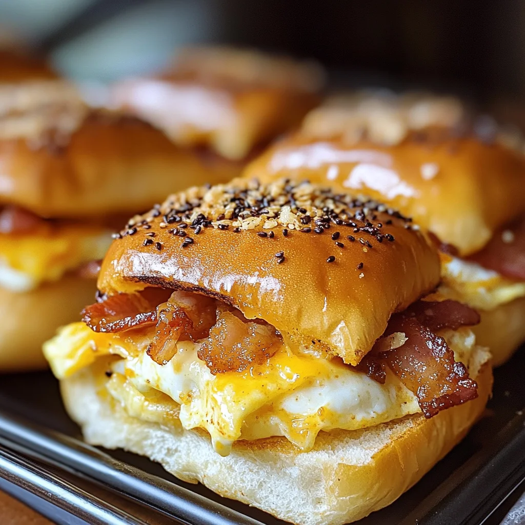 Crack Breakfast Sliders (Turkey Bacon Egg & Cheese)