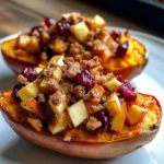 Cranberry Apple Twice-Baked Sweet Potatoes