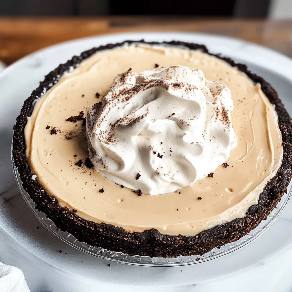 Creamy Coffee Pie Recipe (No Bake, 6 Ingredients)