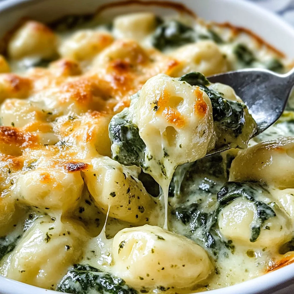 Creamy Pesto Gnocchi with Spinach and Artichokes
