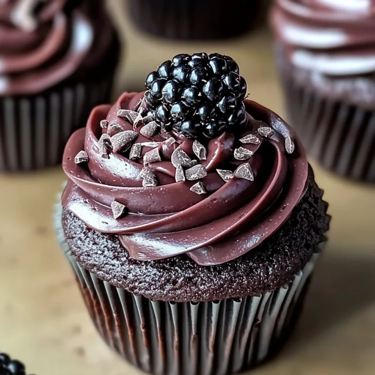 Dark Chocolate Blackberry Cupcakes: Indulge in a Decadent Dessert Delight