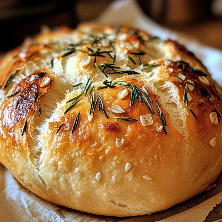Easy Roasted Garlic Rosemary Artisan Bread – The Best Homemade Loaf