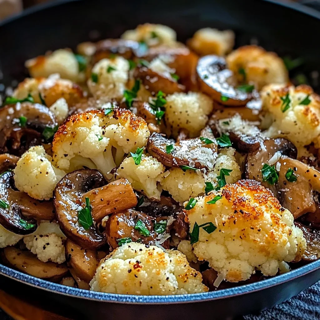 Garlic Cauliflower Mushroom Skillet: Quick & Delicious Dish