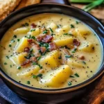 Hearty Cheddar Garlic Herb Potato Soup Recipe