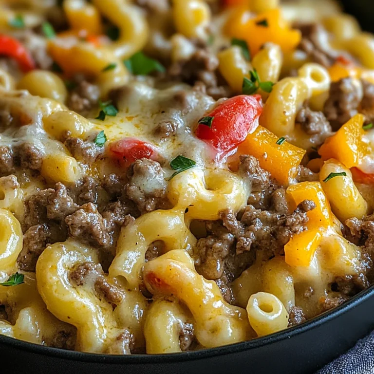 High-Protein Creamy Philly Cheesesteak Mac & Cheese