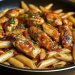 One-Pan Tangy Honey BBQ Chicken Penne