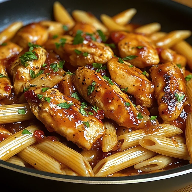 One-Pan Tangy Honey BBQ Chicken Penne