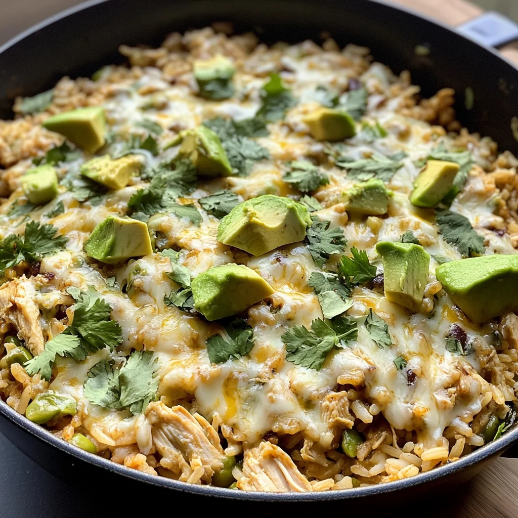 Salsa Verde Chicken & Rice Skillet
