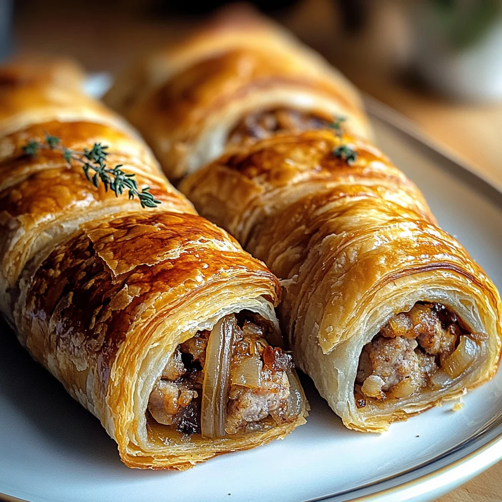 Savory French Onion Sausage Rolls