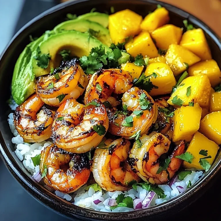 Shrimp Avocado Mango Bowls