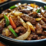 Sizzling Chinese Pepper Steak with Onions
