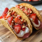 Strawberry Crunch Cheesecake Tacos