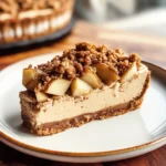 VEGAN APPLE CRUMBLE CHEESECAKE