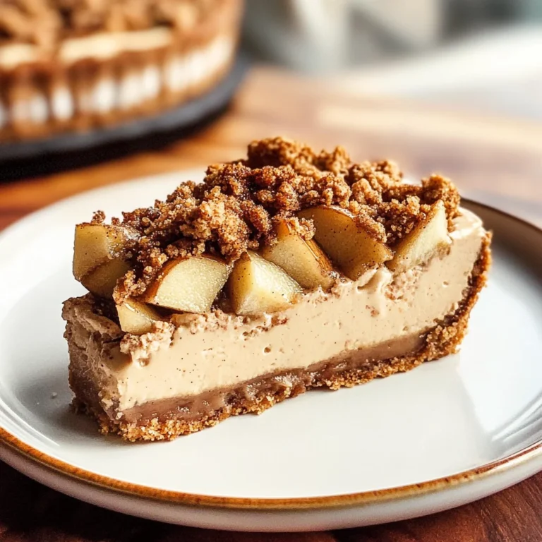 VEGAN APPLE CRUMBLE CHEESECAKE