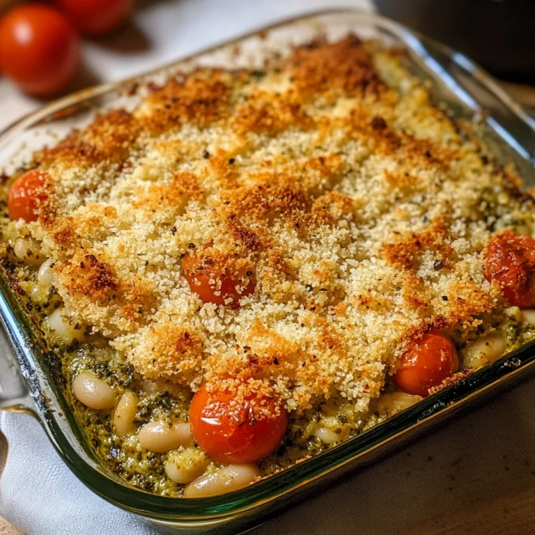 White Bean and Pesto Bake