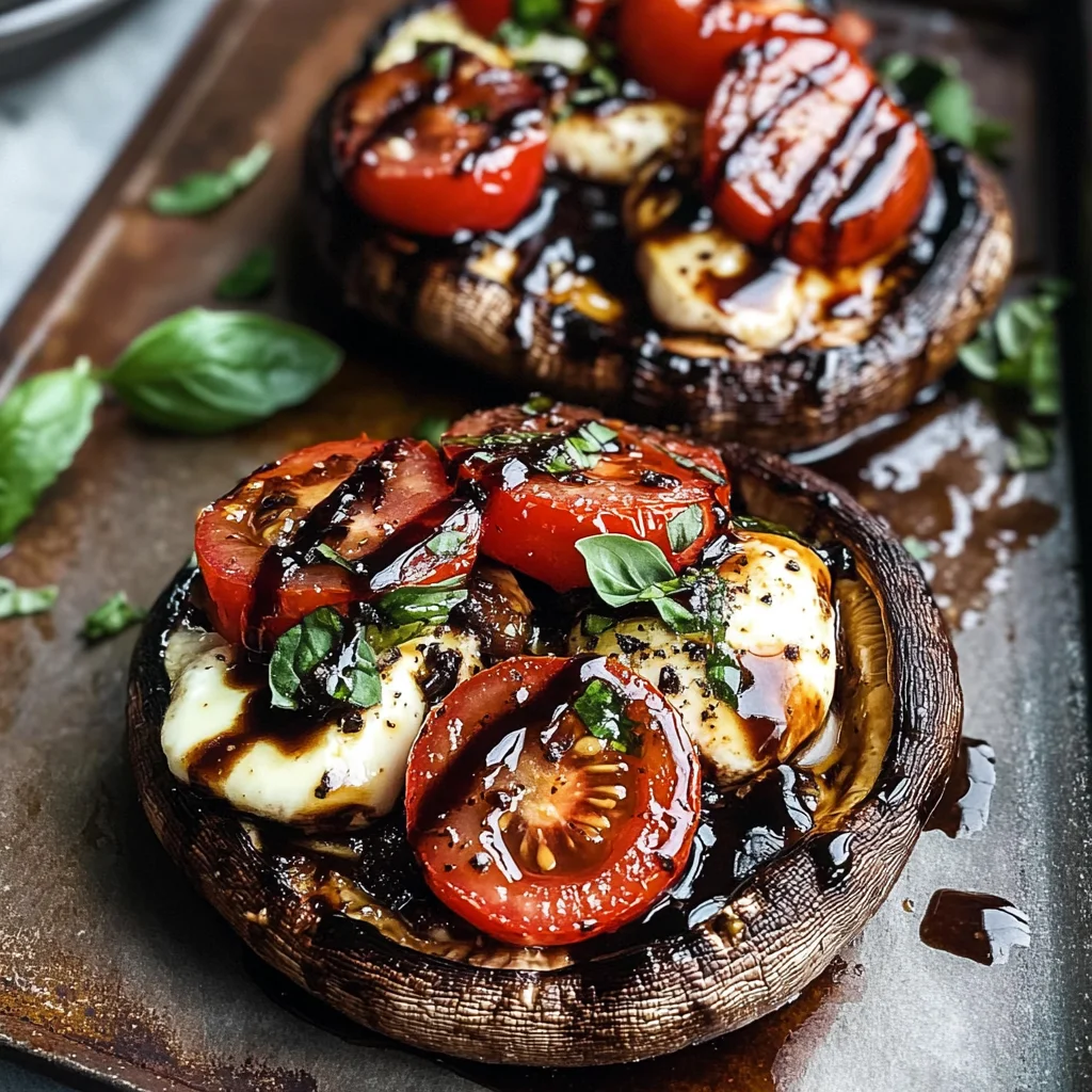 Caprese Stuffed Portobello Mushrooms